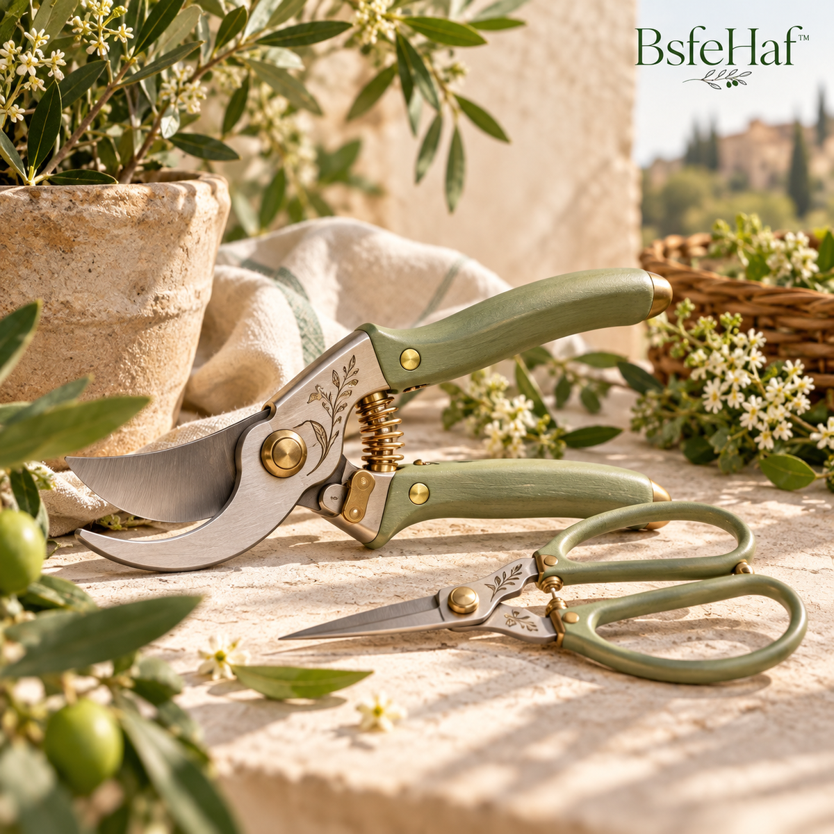 BsfeHaf™ Sage Garden Pruning & Floral Snip Set