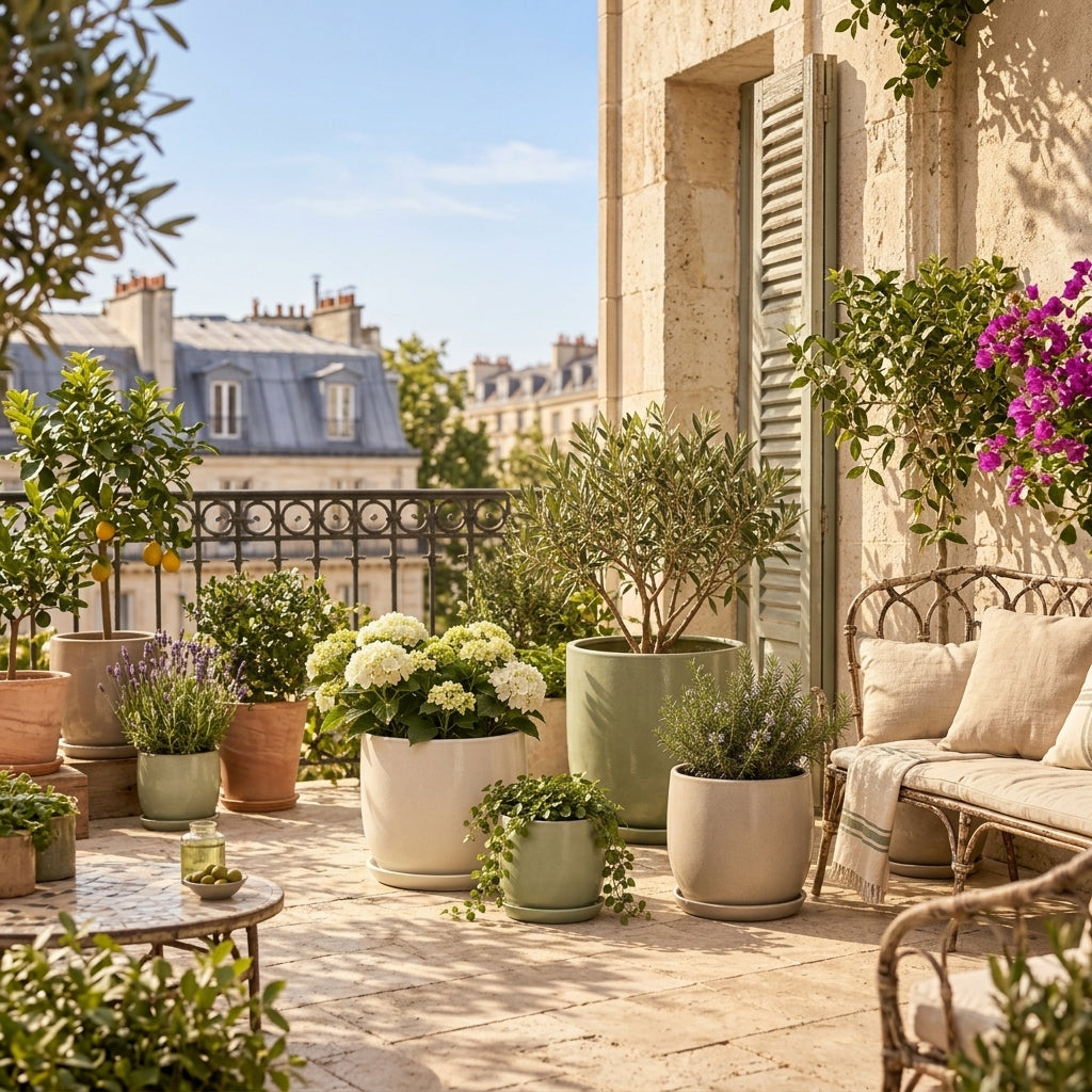 BsfeHaf™ Provence Ceramic Planter Set