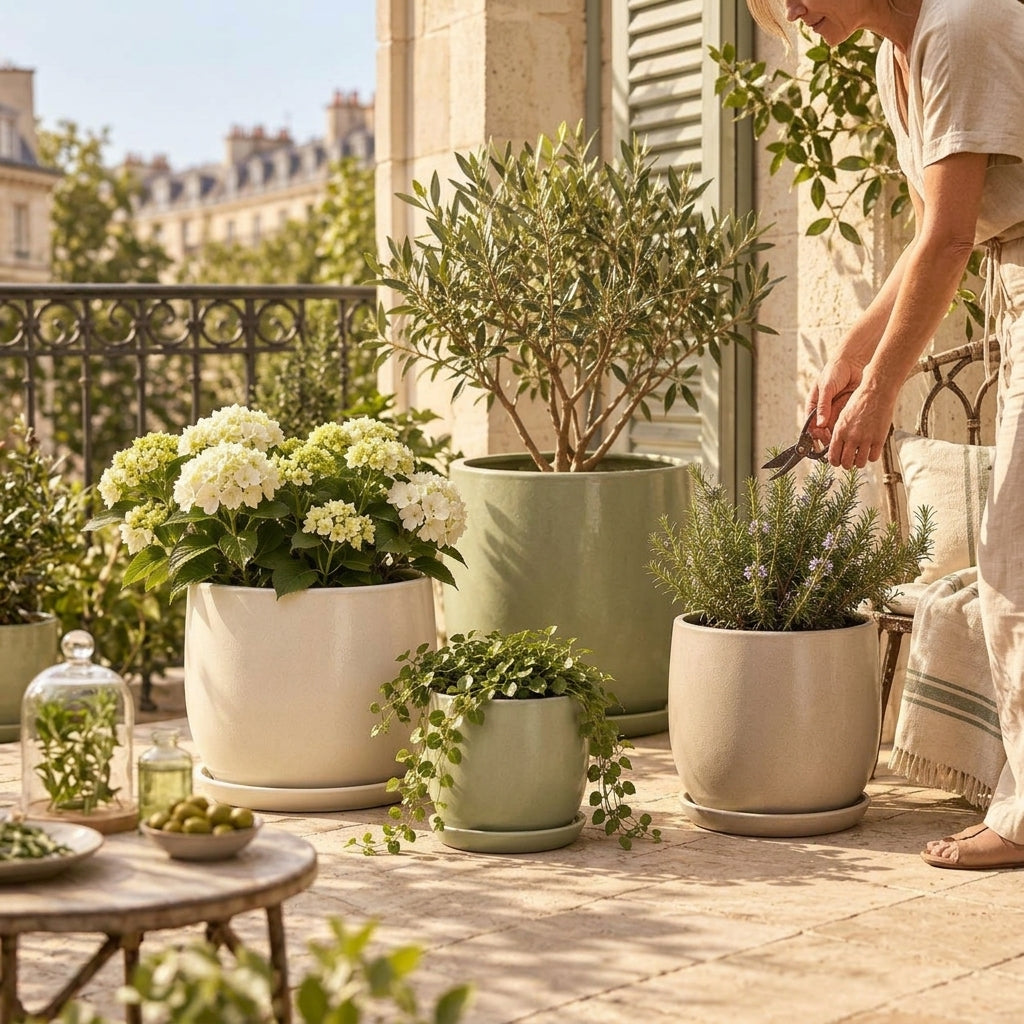 BsfeHaf™ Provence Ceramic Planter Set