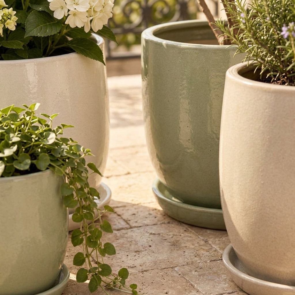BsfeHaf™ Provence Ceramic Planter Set