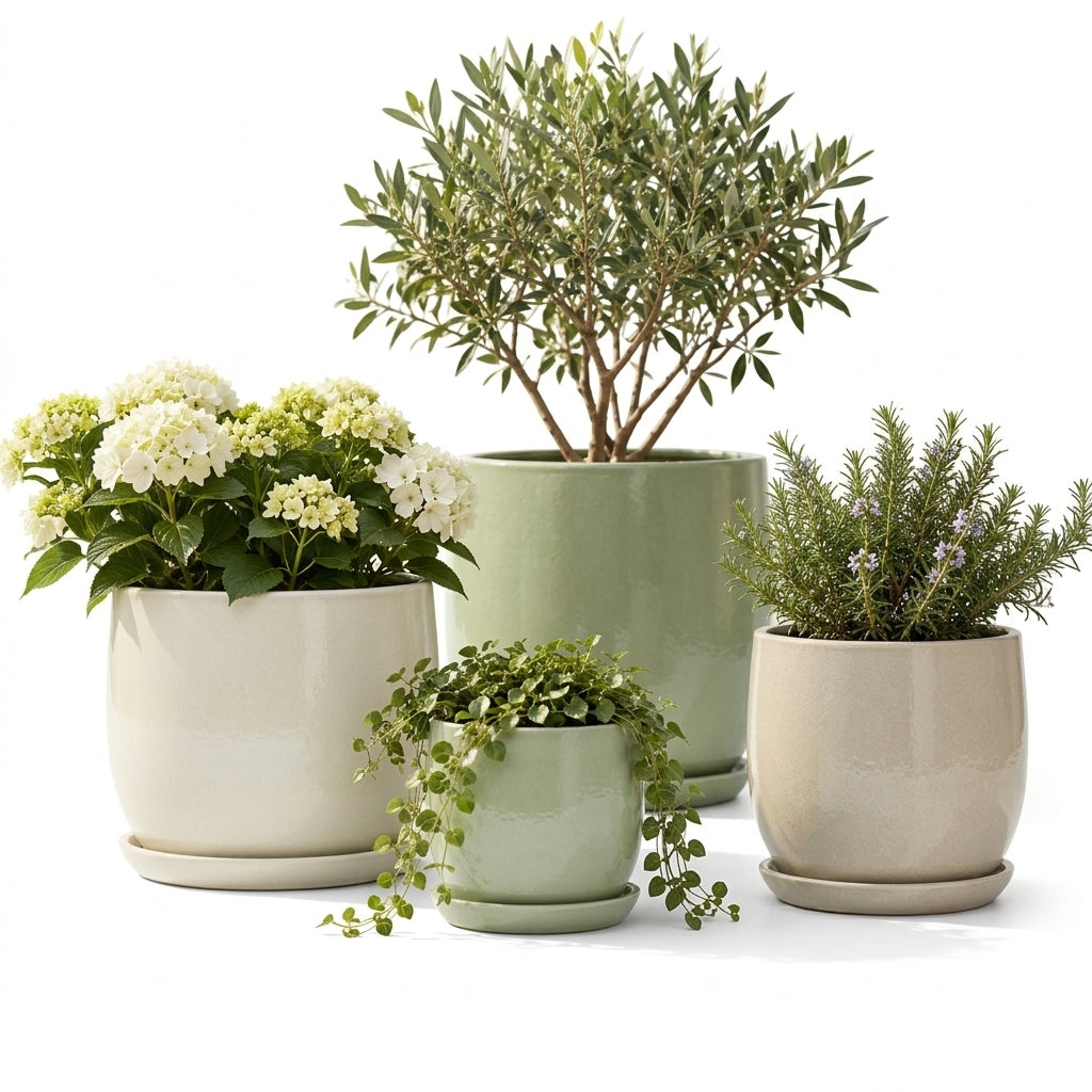 BsfeHaf™ Provence Ceramic Planter Set
