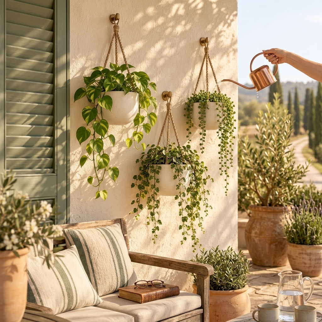 BsfeHaf™ Natural Rope Hanging Planter Set