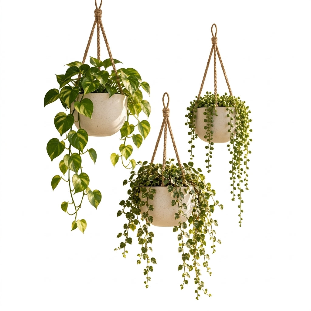 BsfeHaf™ Natural Rope Hanging Planter Set
