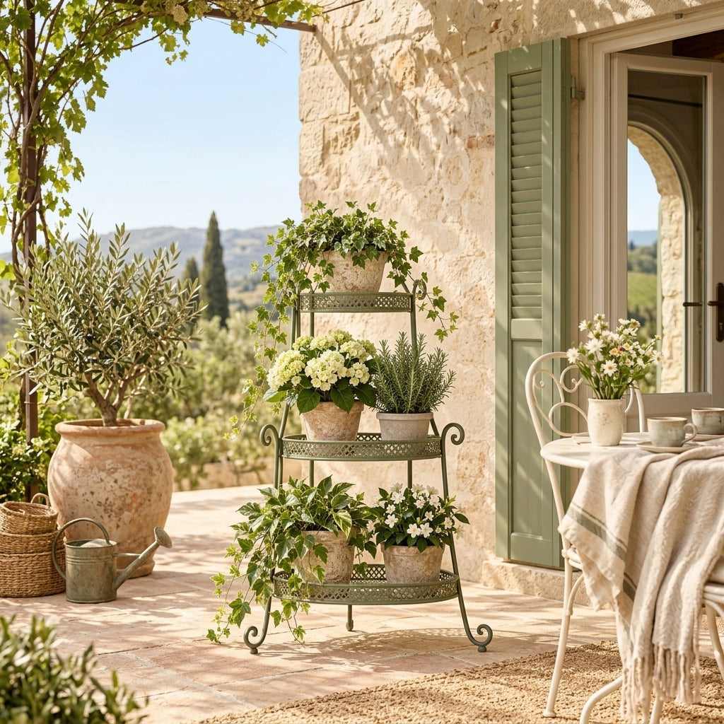 BsfeHaf™ Three-Tier French Garden Plant Stand