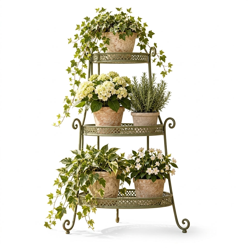 BsfeHaf™ Three-Tier French Garden Plant Stand