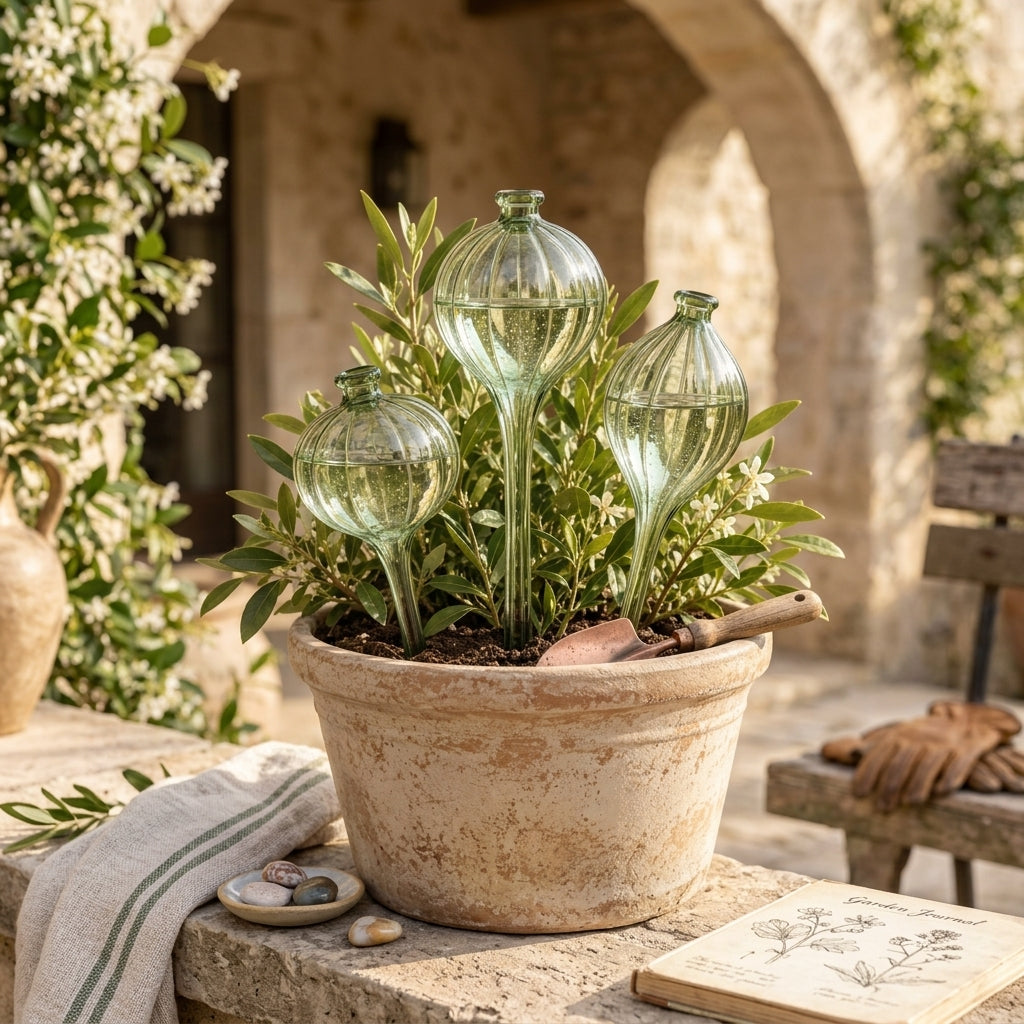BsfeHaf™ Lumière Glass Self-Watering Globe Set