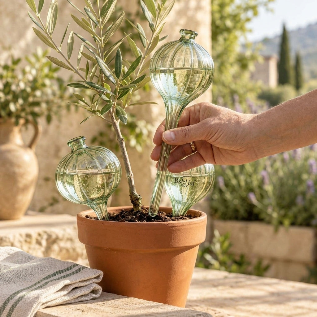 BsfeHaf™ Lumière Glass Self-Watering Globe Set