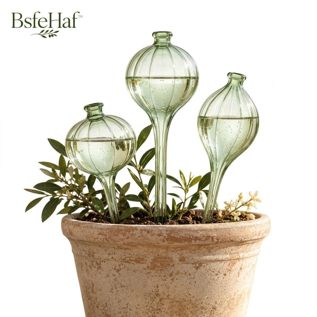 BsfeHaf™ Lumière Glass Self-Watering Globe Set
