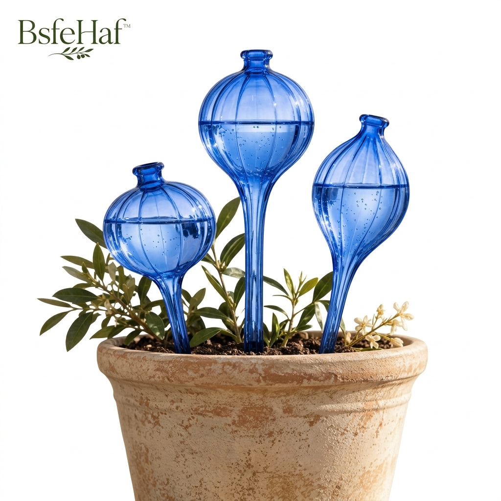 BsfeHaf™ Lumière Glass Self-Watering Globe Set