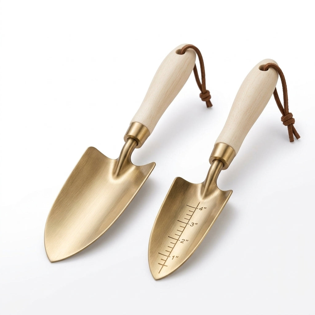 BsfeHaf™ Atelier Brass Trowel & Transplanter Set
